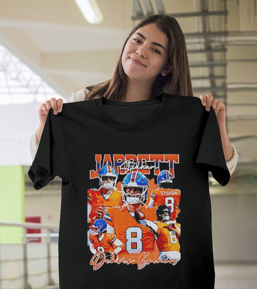 Jarrett Stidham Denver Broncos Football Number 8 Player Highlights T-Shirt