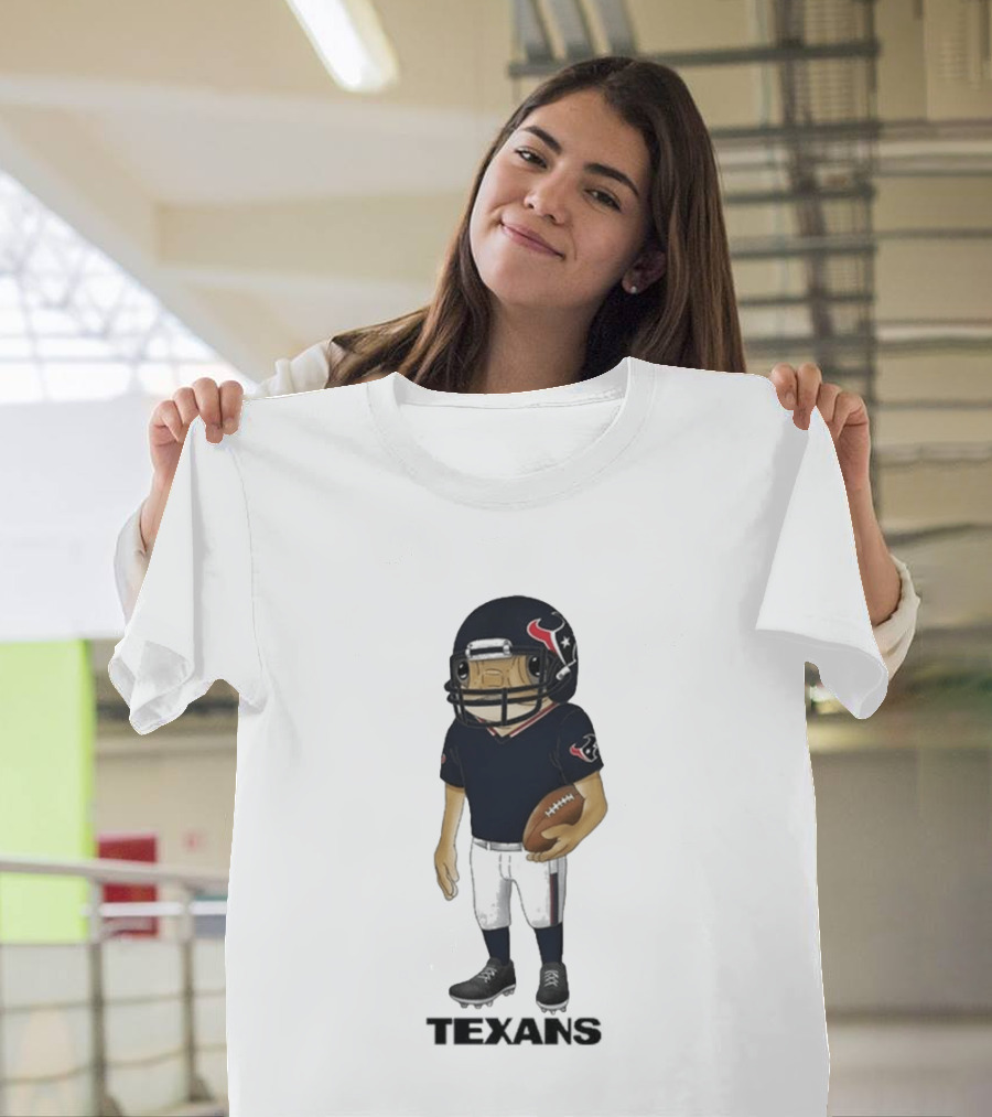 Bad Bunny Houston Texans Football Helmet Concho T-Shirt