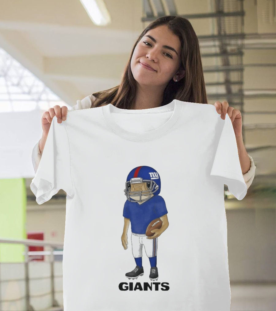 Bad Bunny New York Giants Football Character Concho Helmet Giants T-Shirt