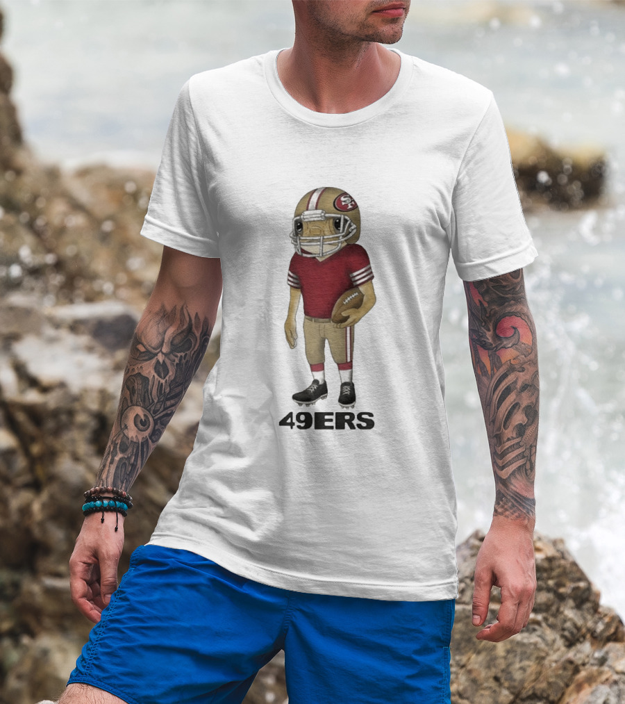 Bad Bunny San Francisco 49ers Football Helmet T-Shirt