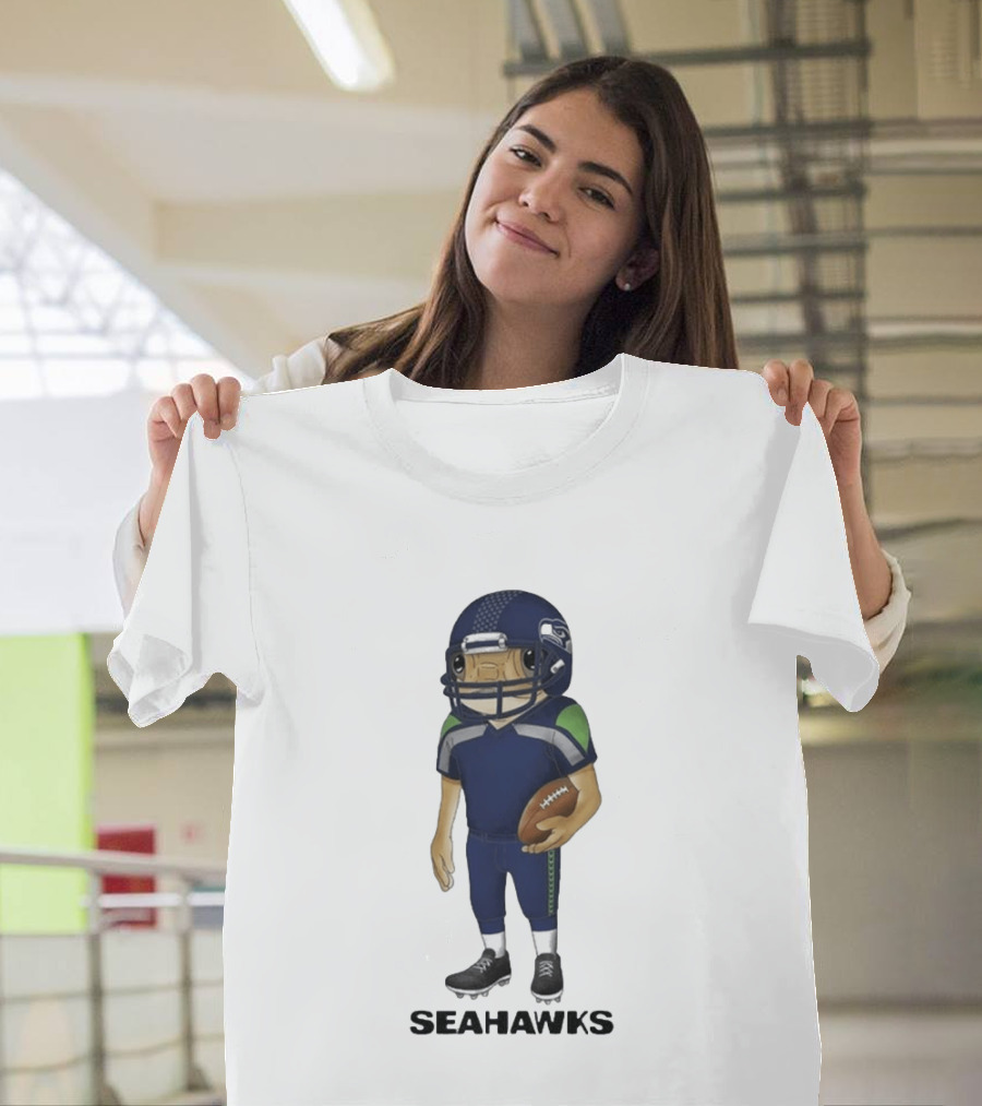 Bad Bunny Seattle Seahawks Concho Helmet Seahawks Football Player T-Shirt