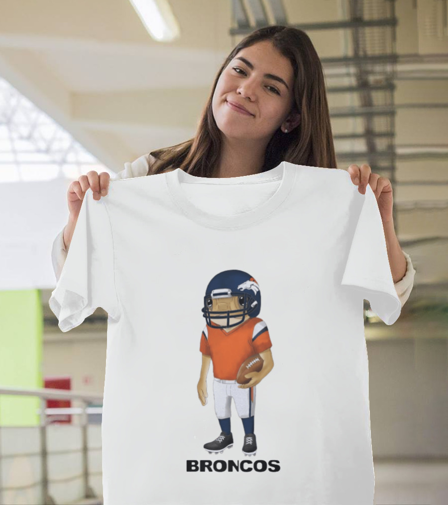 Bad Bunny X Denver Broncos Concho Collaboration Football Player T-Shirt