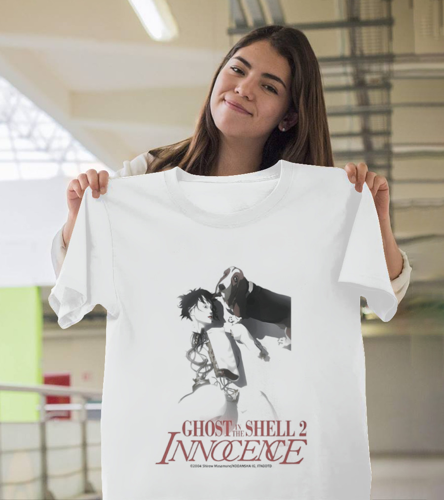Ghost In The Shell 2 Innocence Anime Manga Art Kanji Characters T-Shirt