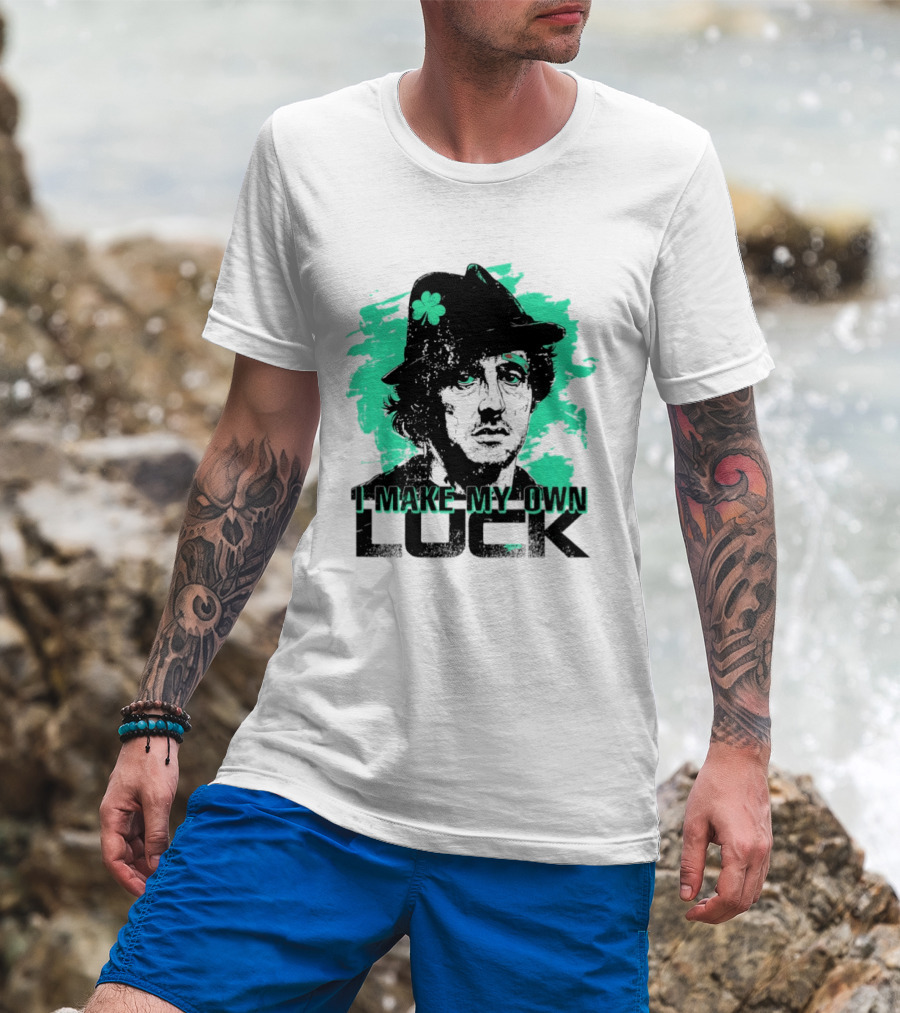 I Make My Own Luck Shamrock Hat Rocky T-Shirt