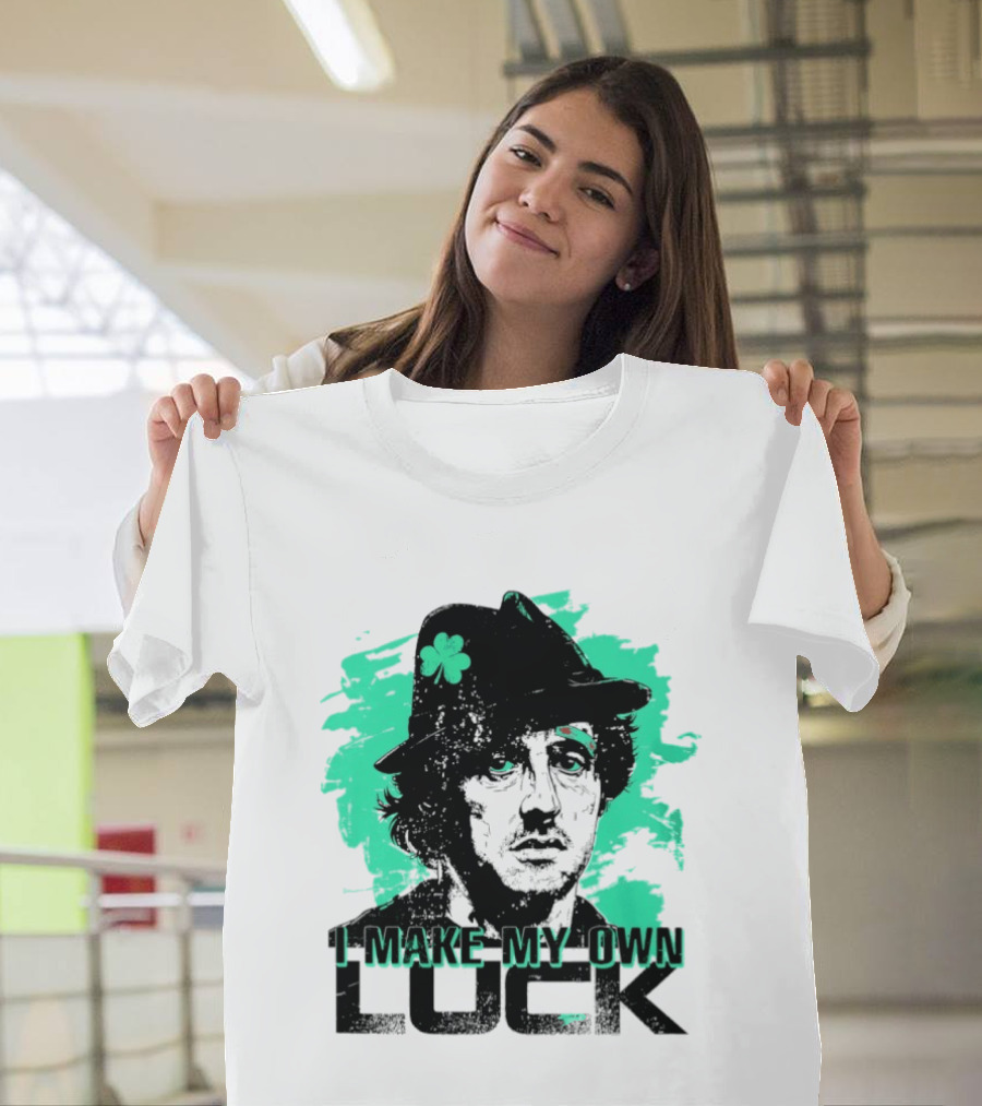 I Make My Own Luck Shamrock Hat Rocky T-Shirt