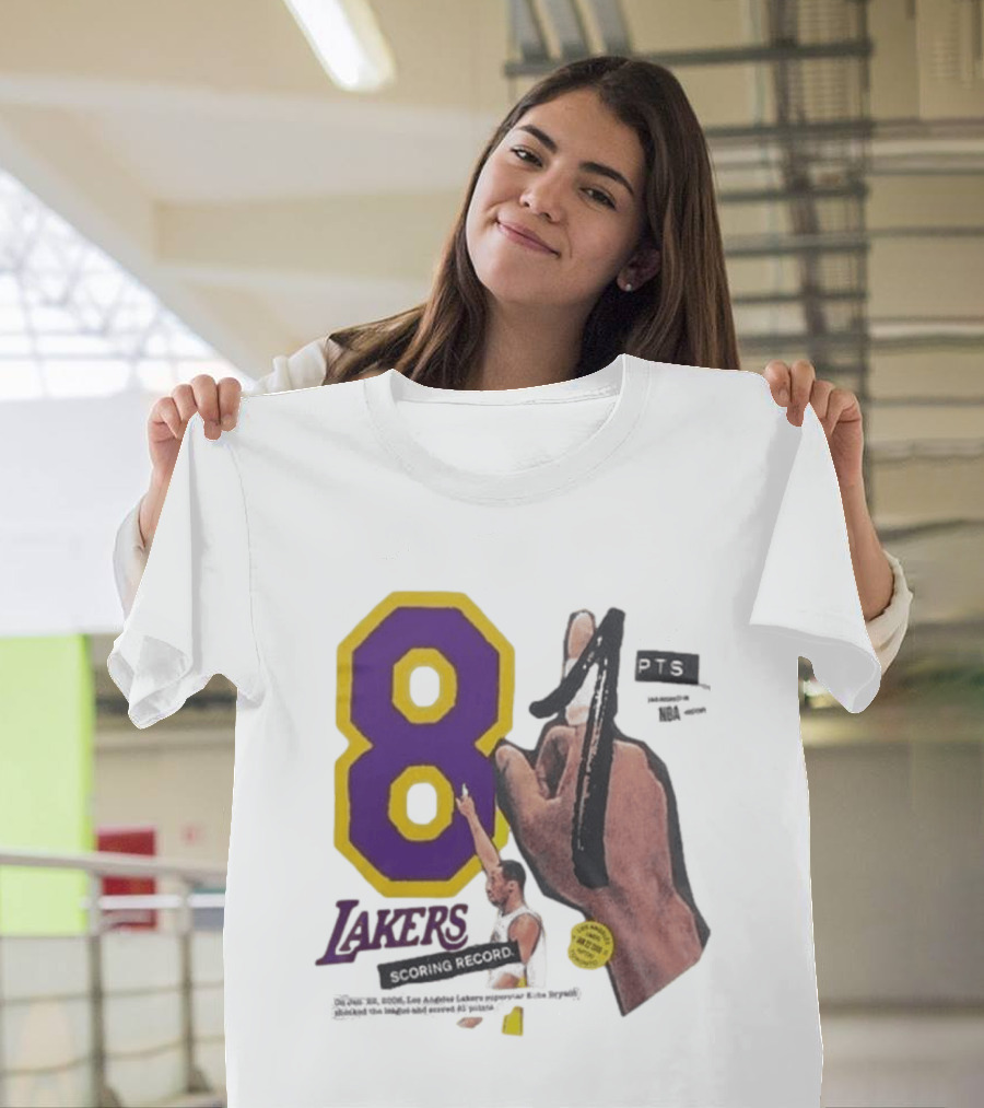 Los Angeles Lakers 81 Points Scoring Record Kobe Bryant 20th Anniversary T-Shirt