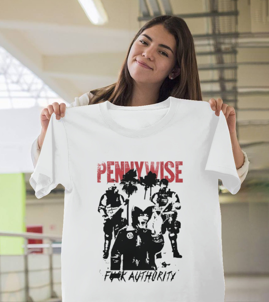 Pennywise Fuck Authority Military Soldiers And Clowns T-Shirt