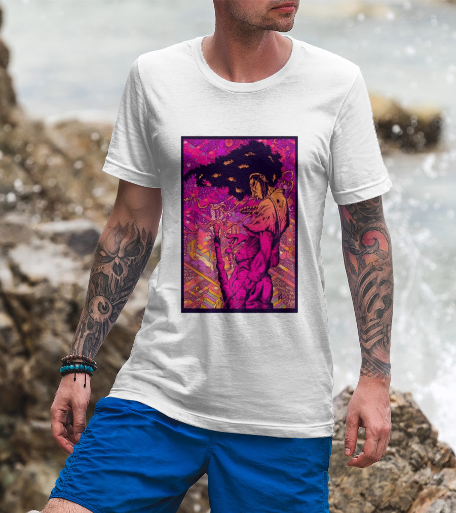 Third Eye Samurai Not All Who Wander Are Lost But I Am Psychedelic Fantasy Scene T-Shirt