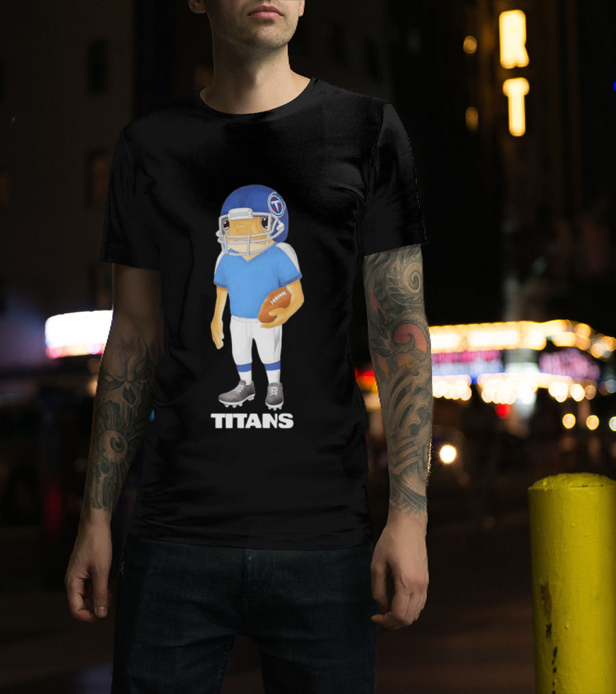 Bad Bunny X Tennessee Titans Football Player Character Collaboration T-Shirt