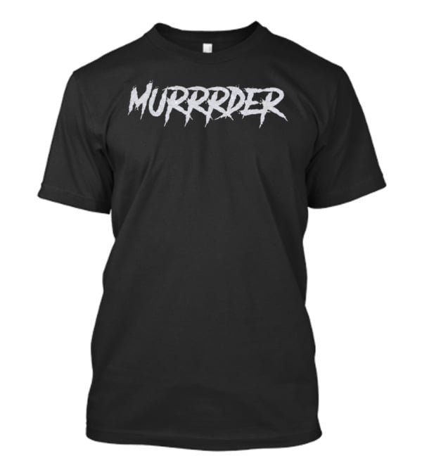Murrrder Text With Fake Glitter Effect Halloween T-Shirt