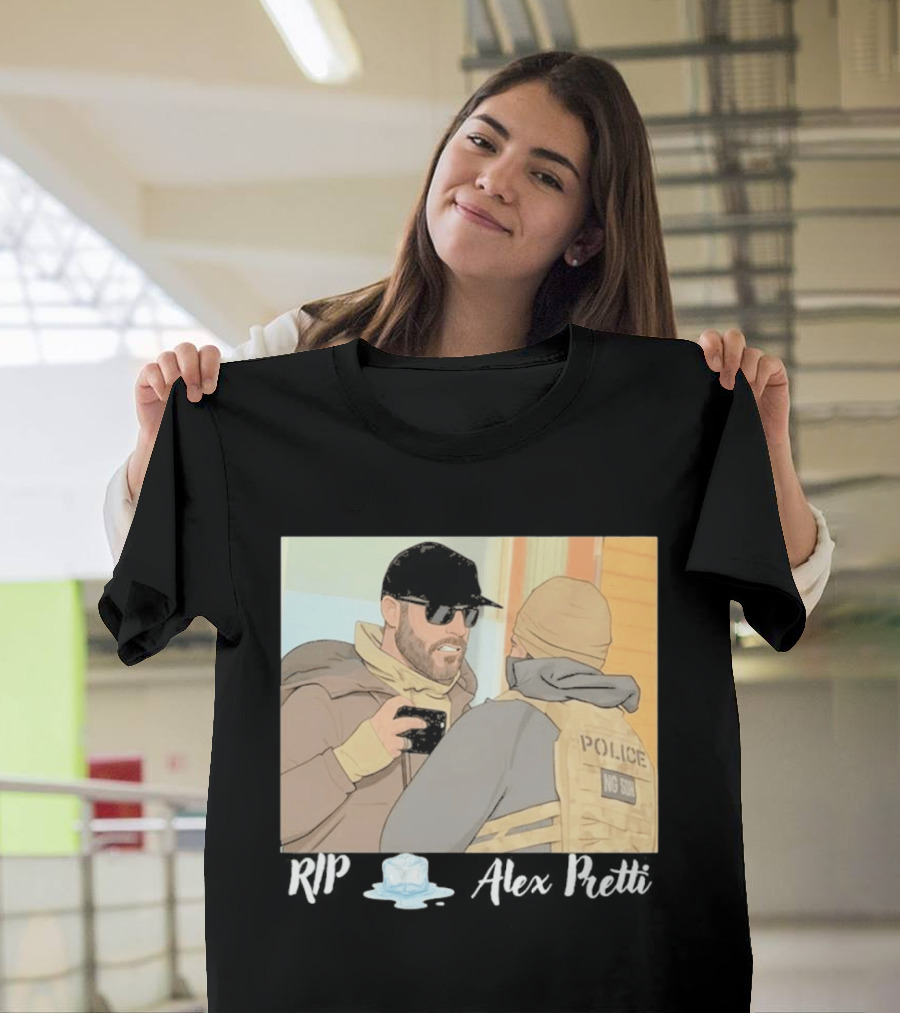 RIP Alex Pretti Melting Ice Justice For Alex Pretti Abolish ICE T-Shirt