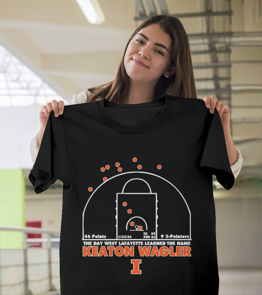Illinois Fighting Illini Keaton Wagler West Lafayette Basketball Moment T-Shirt