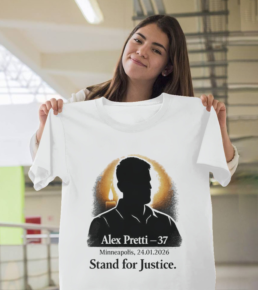 Alex Pretti 37 Minneapolis 24.01.2026 Stand For Justice Candle T-Shirt