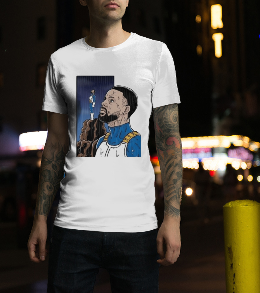 Dragon Ball Z Stephen Curry Vegeta Rainy Day Crossover T-Shirt