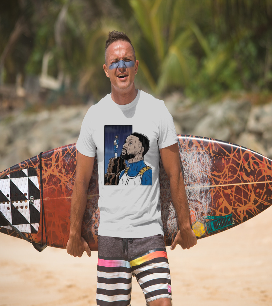 Dragon Ball Z Stephen Curry Vegeta Rainy Day Crossover T-Shirt