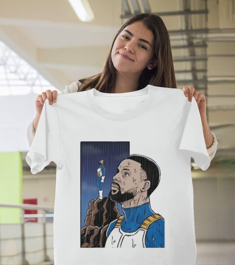 Dragon Ball Z Stephen Curry Vegeta Rainy Day Crossover T-Shirt