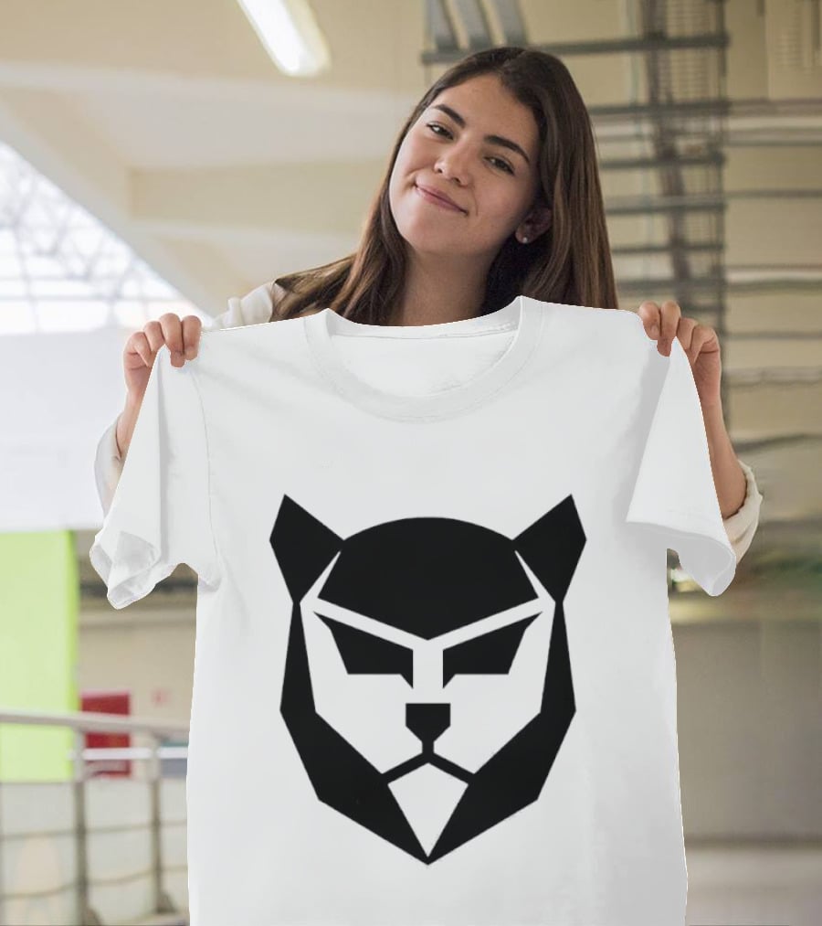 Panther Mask Baseball Geometric T-Shirt