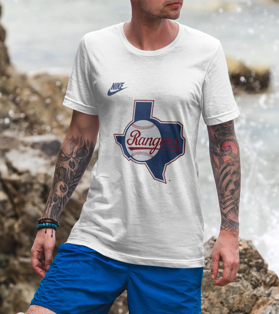 Rangers Baseball Texas Map Iconic Team T-Shirt