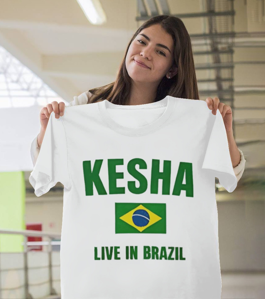 Kesha Live In Brazil Brazilian Flag Event T-Shirt