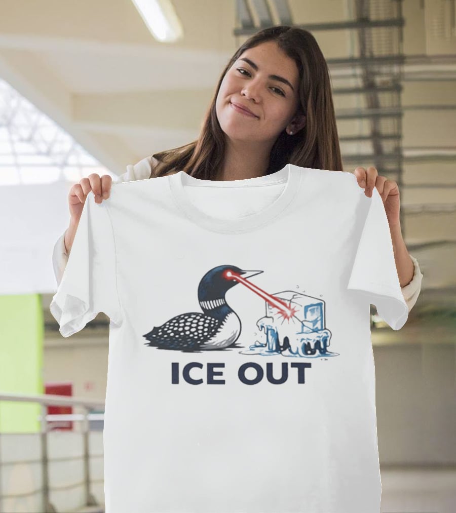 Minnesota Loon Laser ICE OUT Protest T-Shirt