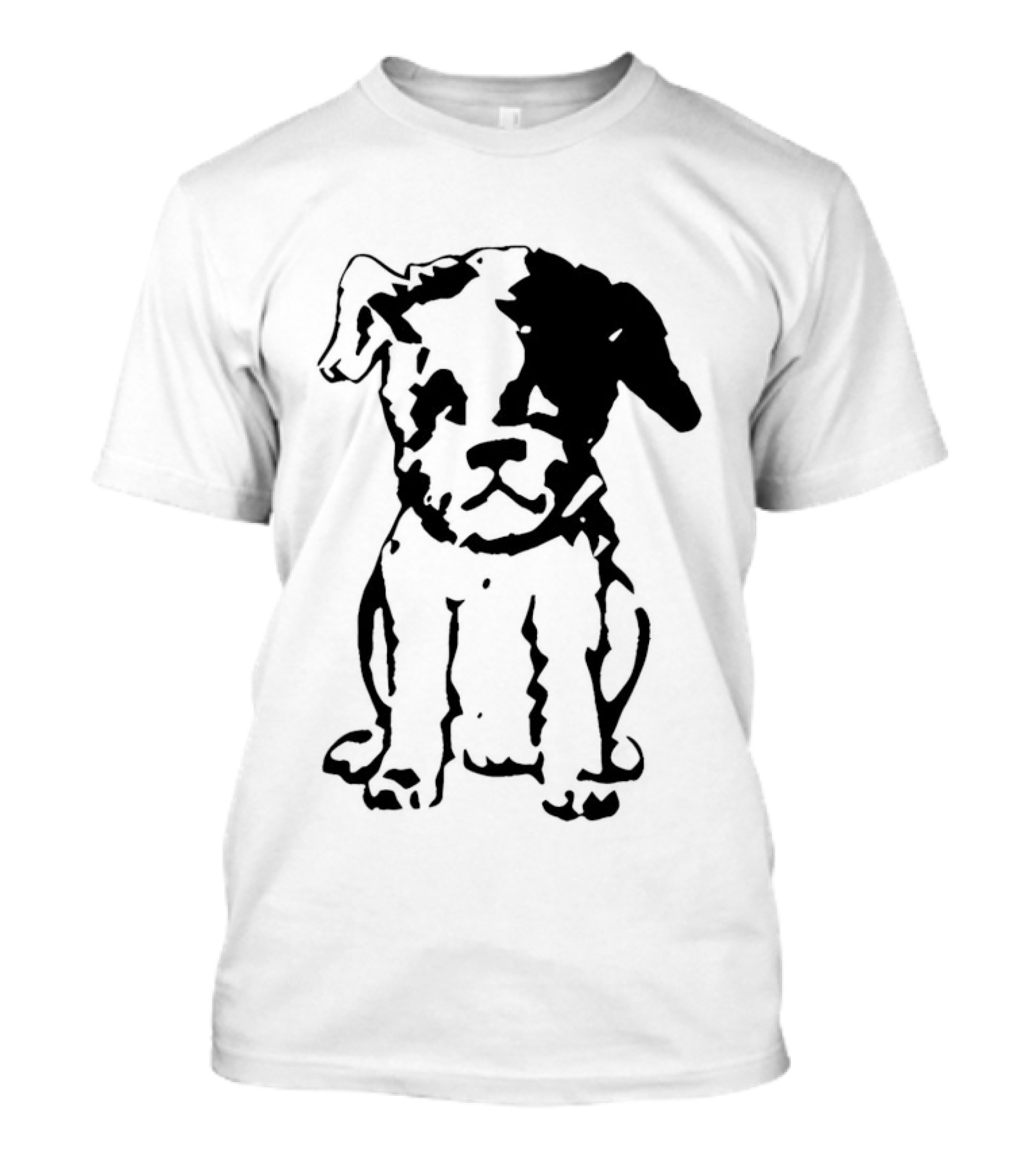Puppy Dog Mystery Train Sketch Playful Canine T-Shirt