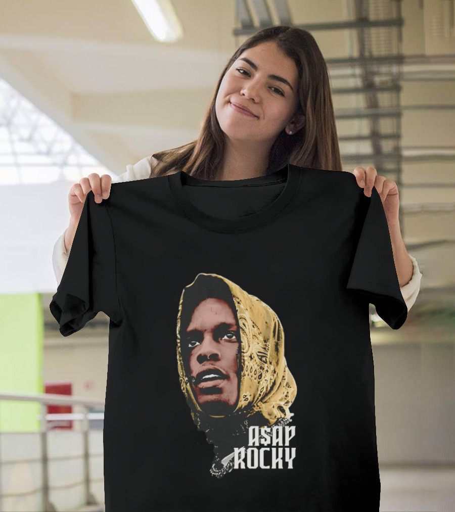 ASAP Rocky Headscarf Style Bandana Fashion Trend T-Shirt