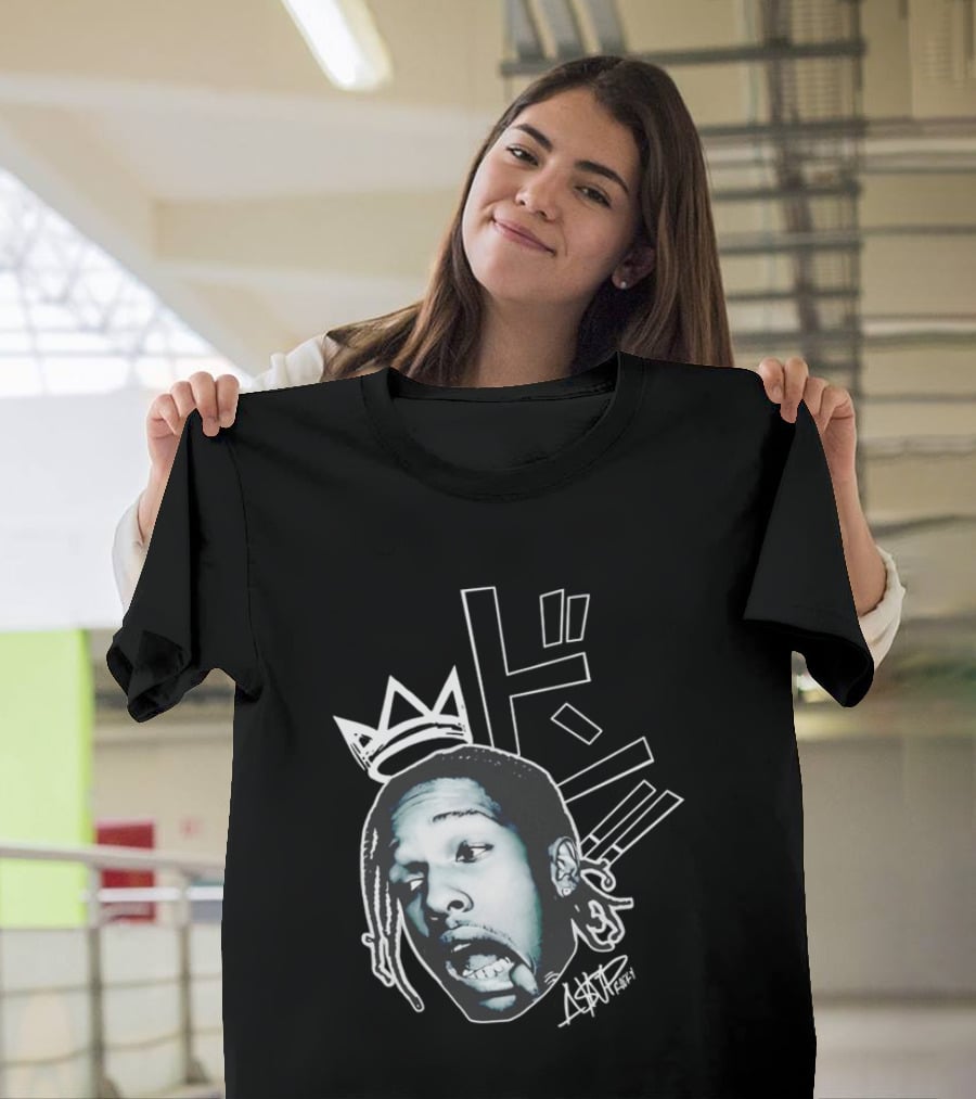 ASAP Rocky VI Big Head Crown Graphic Japan Text Signature T-Shirt