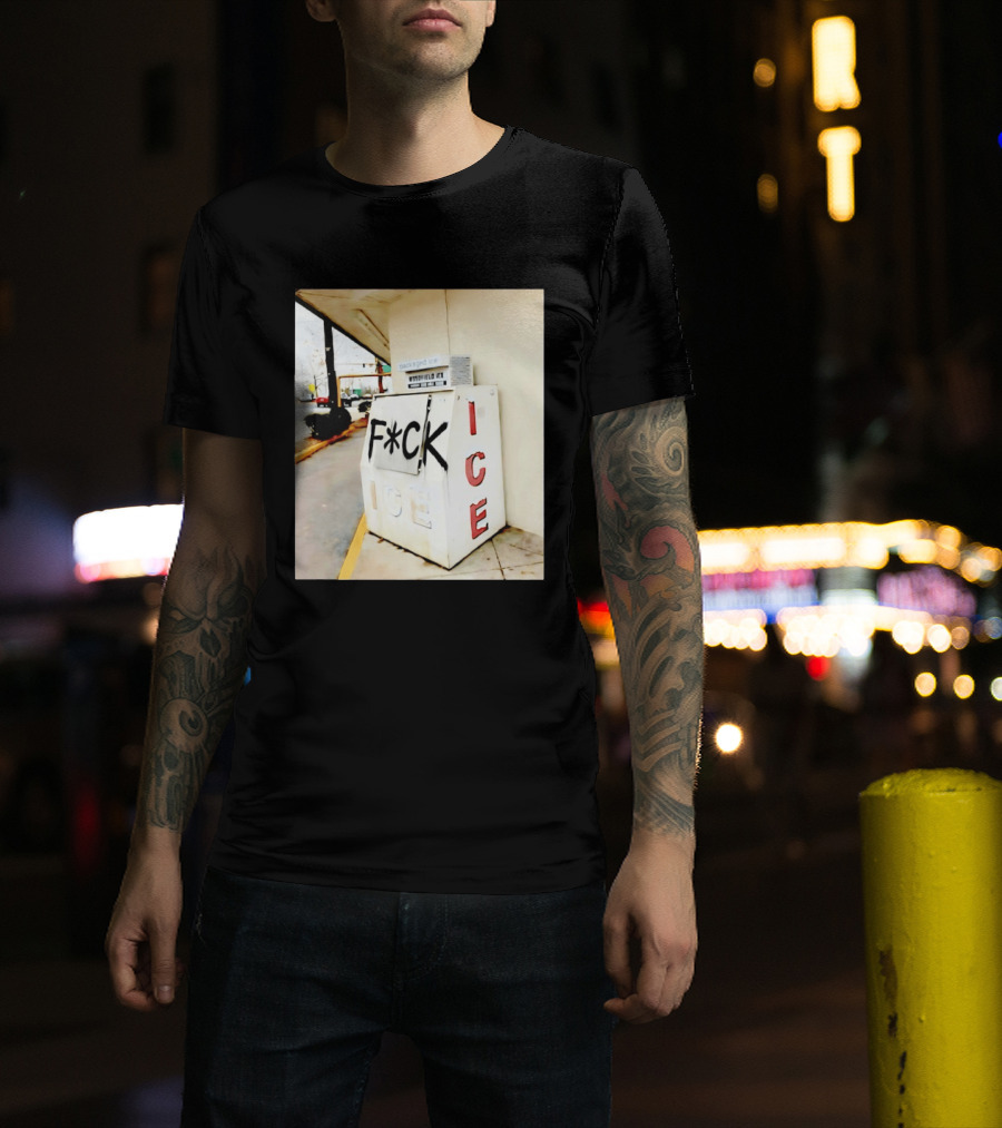 F*ck ICE Abolish ICE Message On Ice Bin T-Shirt