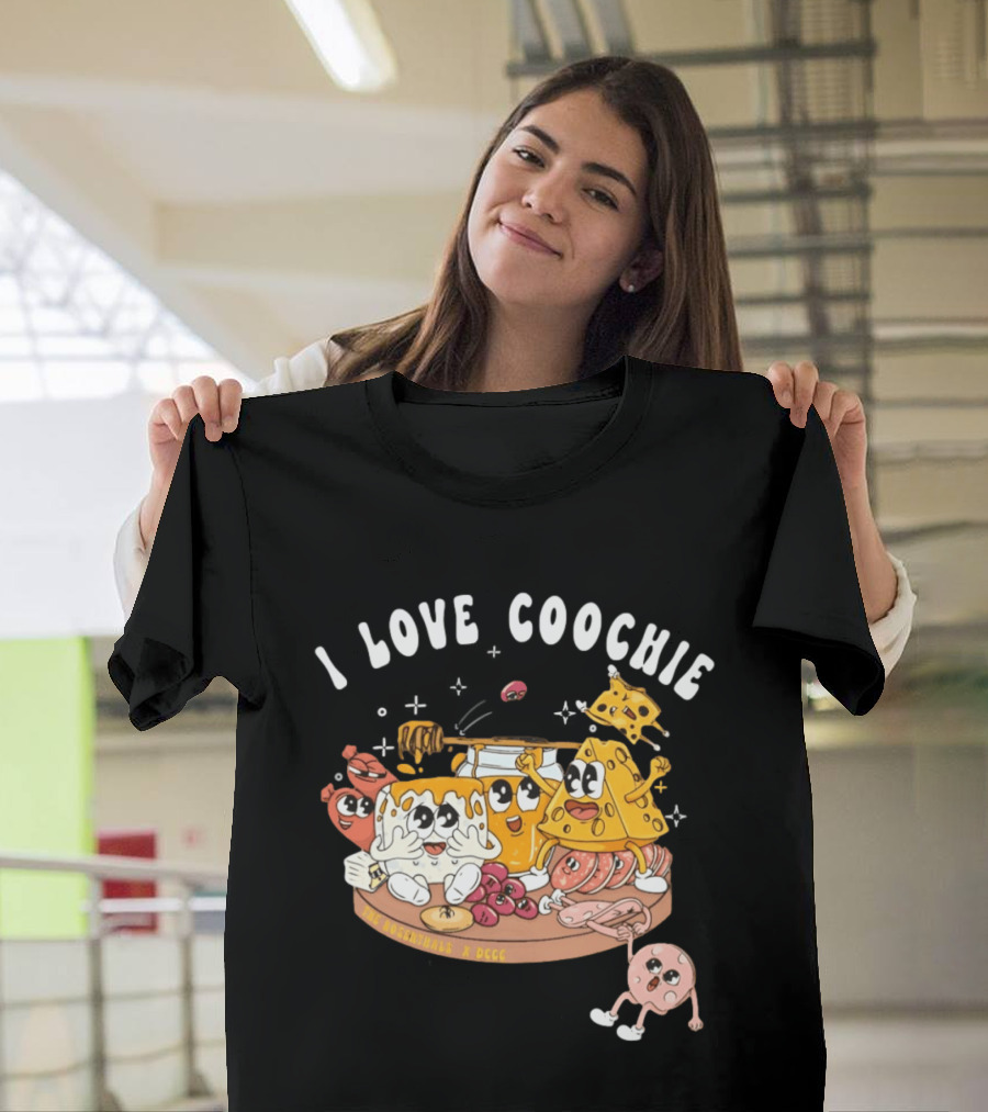 I Love Coochie The Rosenthals X DCCC Cheese Plate Cartoon Characters T-Shirt