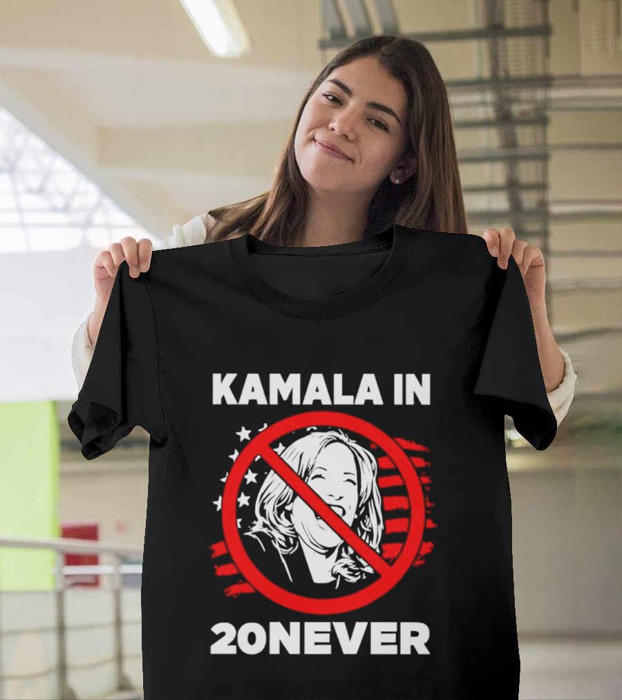 Kamala In 20never Political Statement With Prohibition Sign And Stars T-Shirt