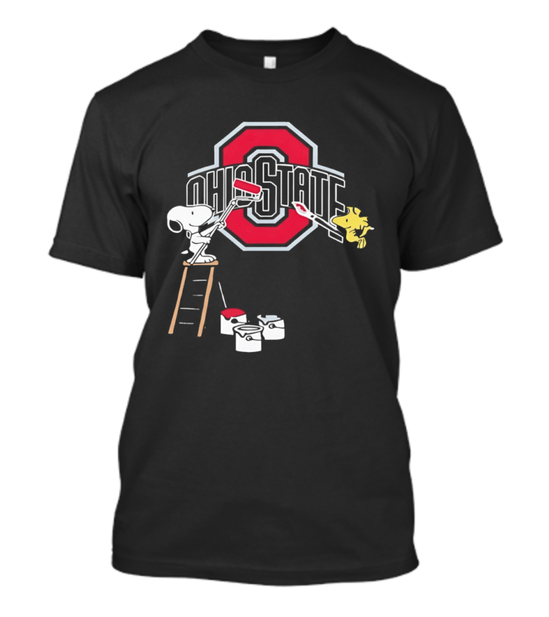Snoopy Woodstock Ohio State Buckeyes Painting Adventure T-Shirt