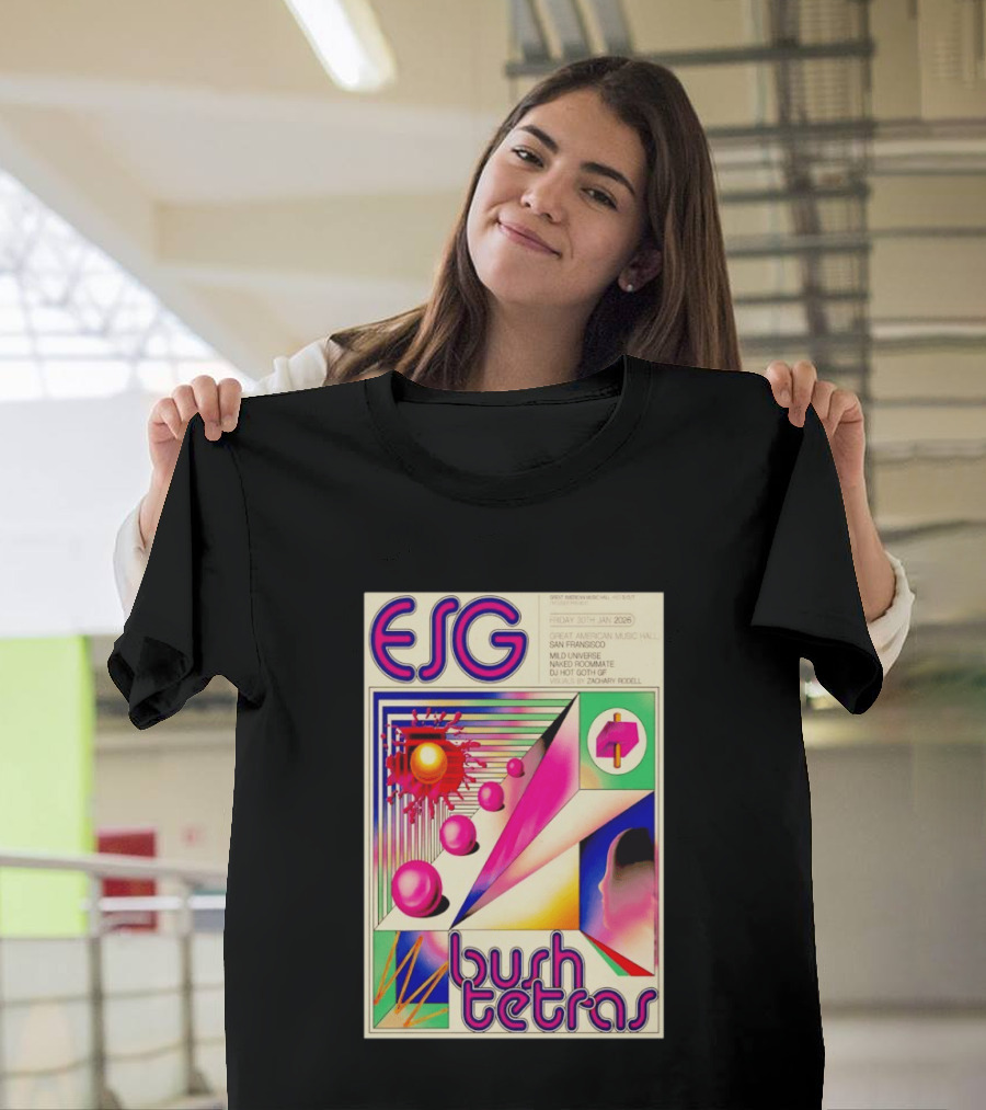 ESG Bush Tetras Live San Francisco January 30 2026 Concert Great American Music Hall T-Shirt
