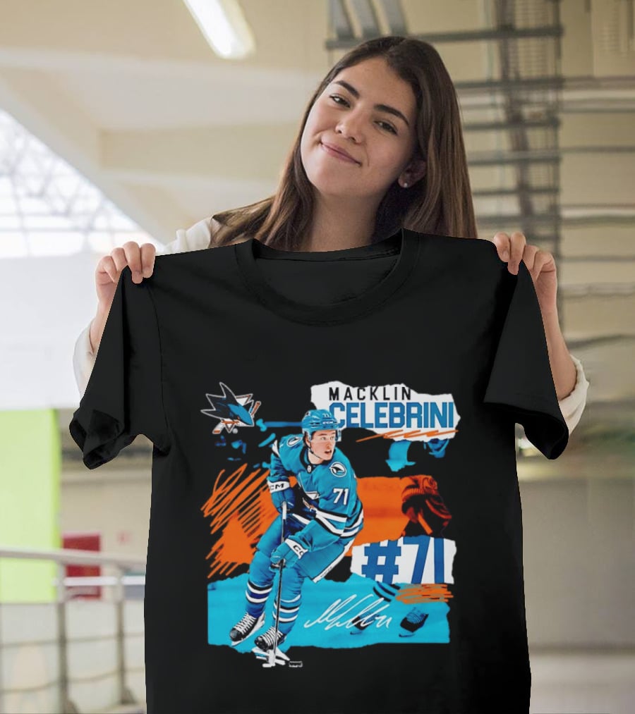 Macklin Celebrini San Jose Sharks Hockey 71 T-Shirt