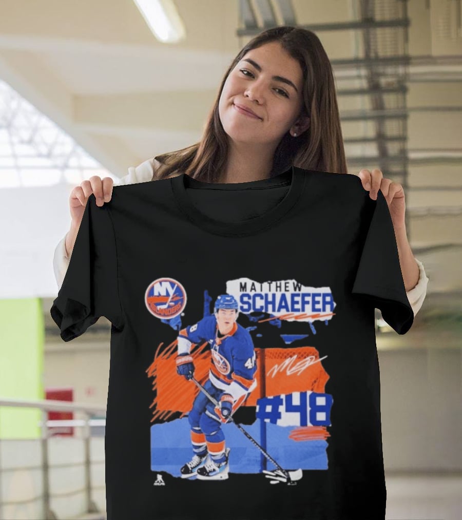 New York Islanders Matthew Schaefer 48 Fresh Ice T-Shirt