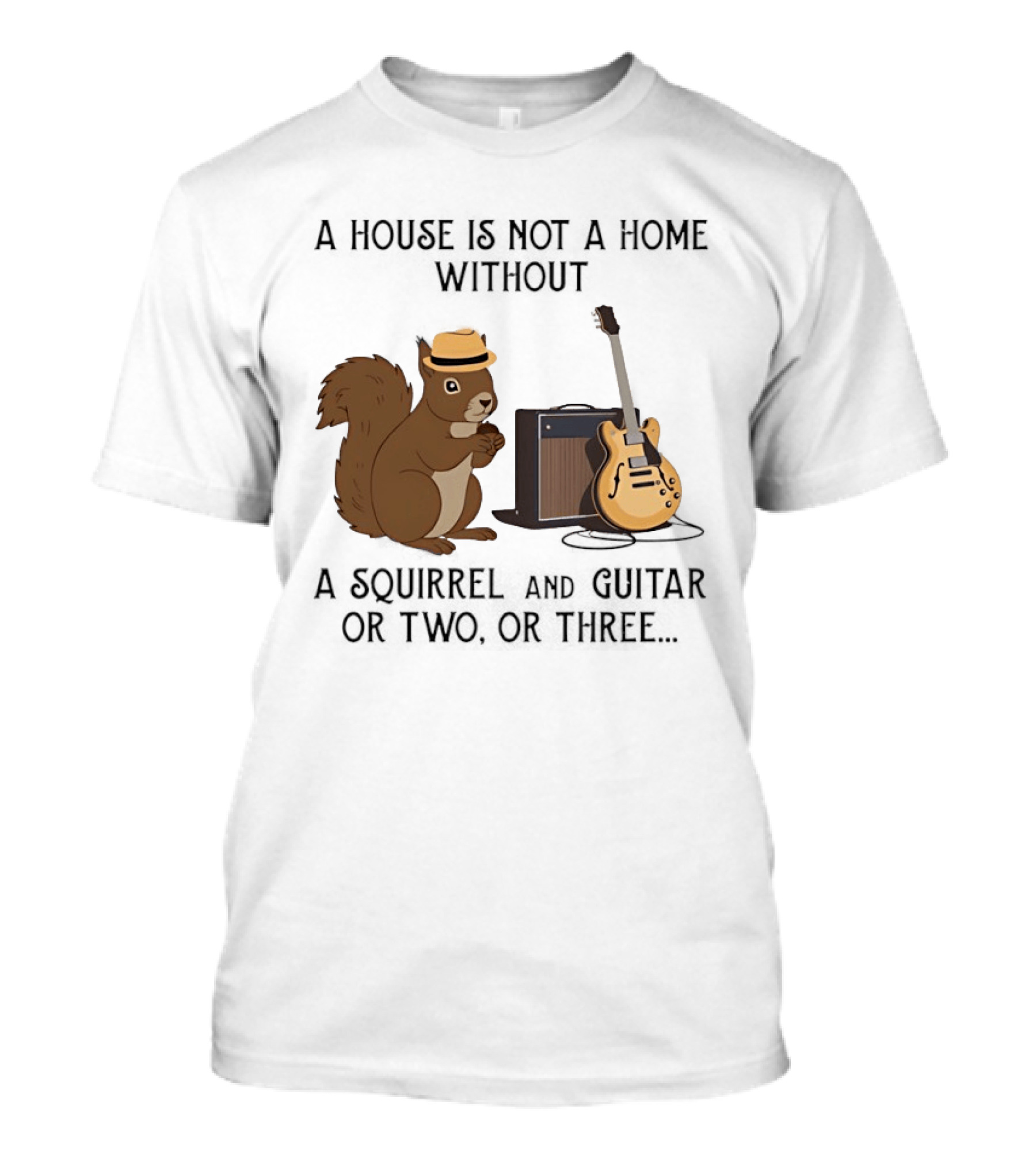 A House Is Not A Home Without A Squirrel And Guitar Or Two Or Three T-Shirt