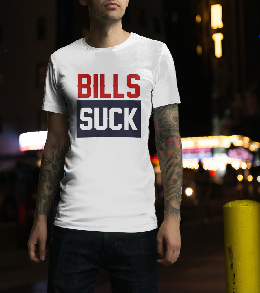 New England Patriots Rivalry Bills Suck Fan Gear T-Shirt
