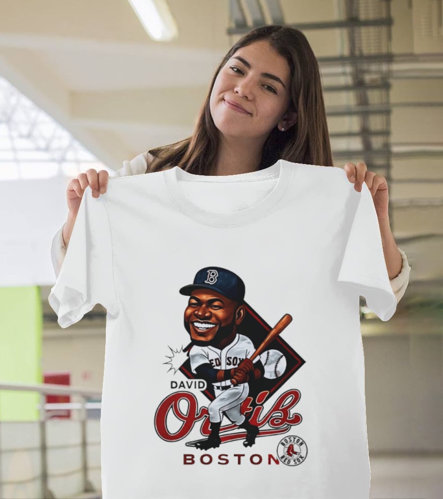 David Ortiz Boston Redsox 34 Legend Caricature T-Shirt