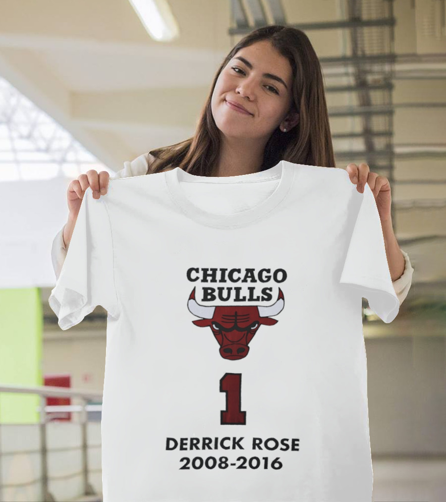 Chicago Bulls Derrick Rose Number 1 2008 2016 T-Shirt