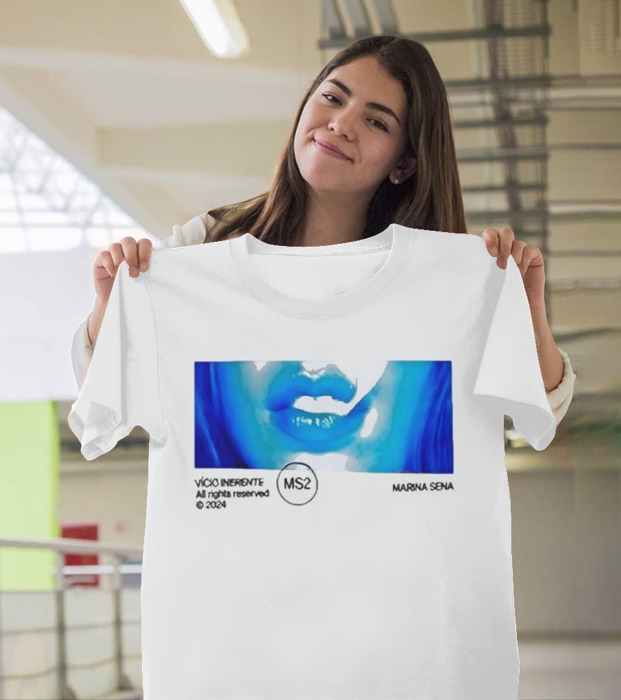 Marina Sena Vicio Inerente Ms2 Blue Lips T-Shirt