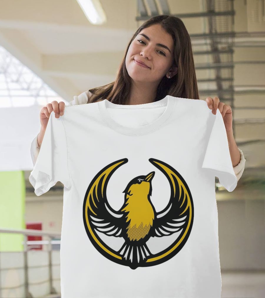 Rebel Goldfinch Alliance Starbird Emblem Bird T-Shirt