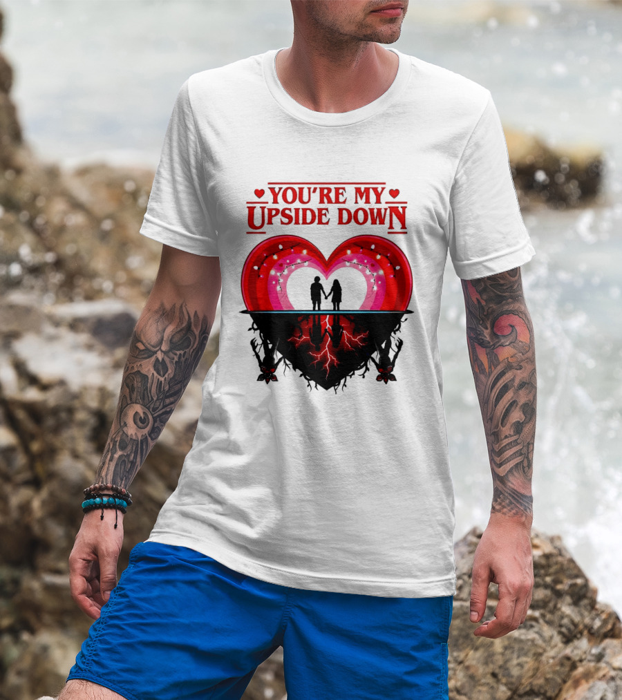 You're My Upside Down Heart Silhouette Couples Romance T-Shirt