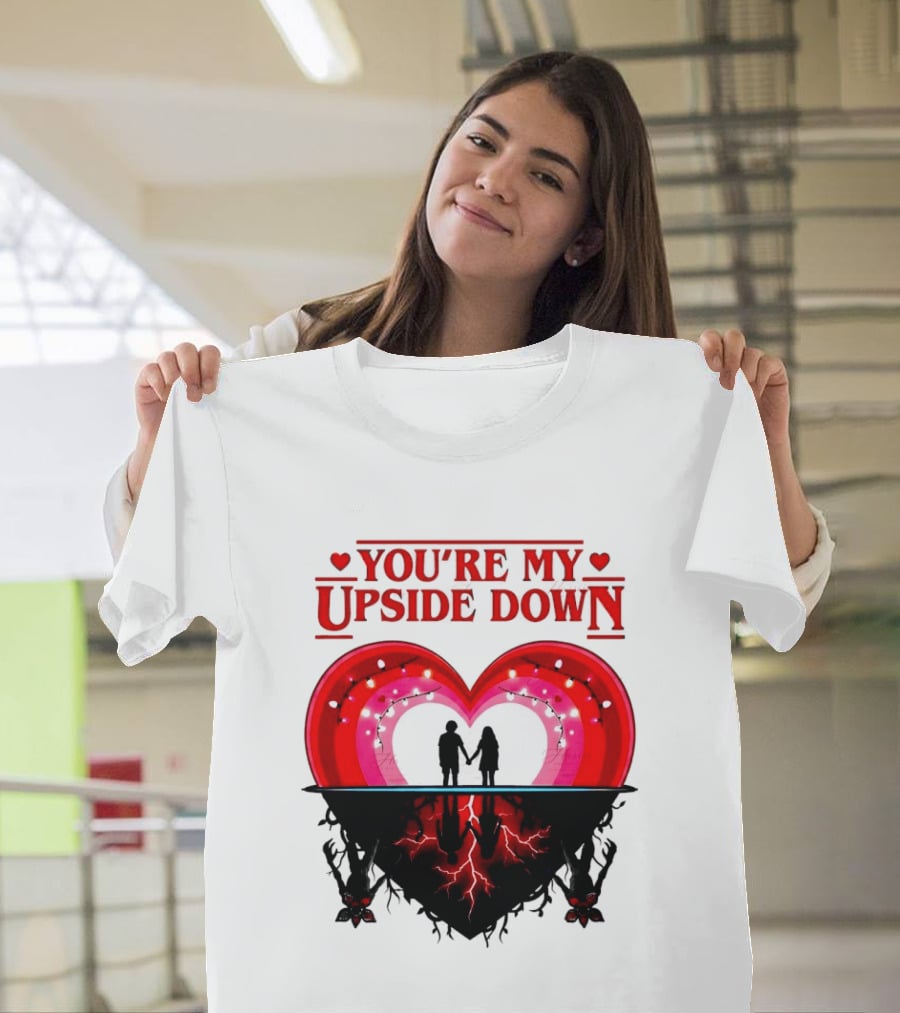 You're My Upside Down Heart Silhouette Couples Romance T-Shirt