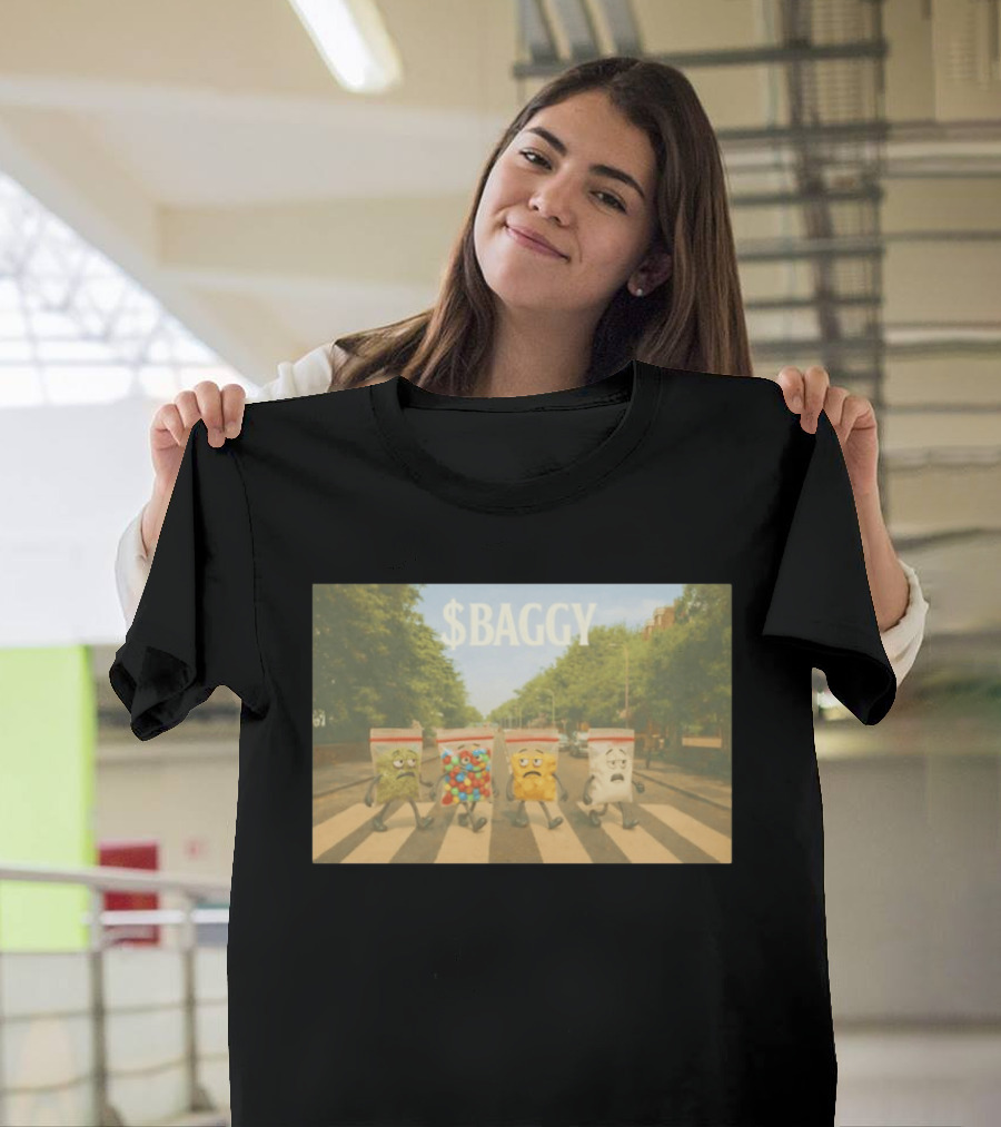 Baggy Weed Candy Snack Heroin Walking Abbey Road T-Shirt
