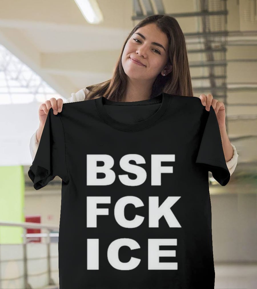 BSF FCK ICE Bold Text Message T-Shirt