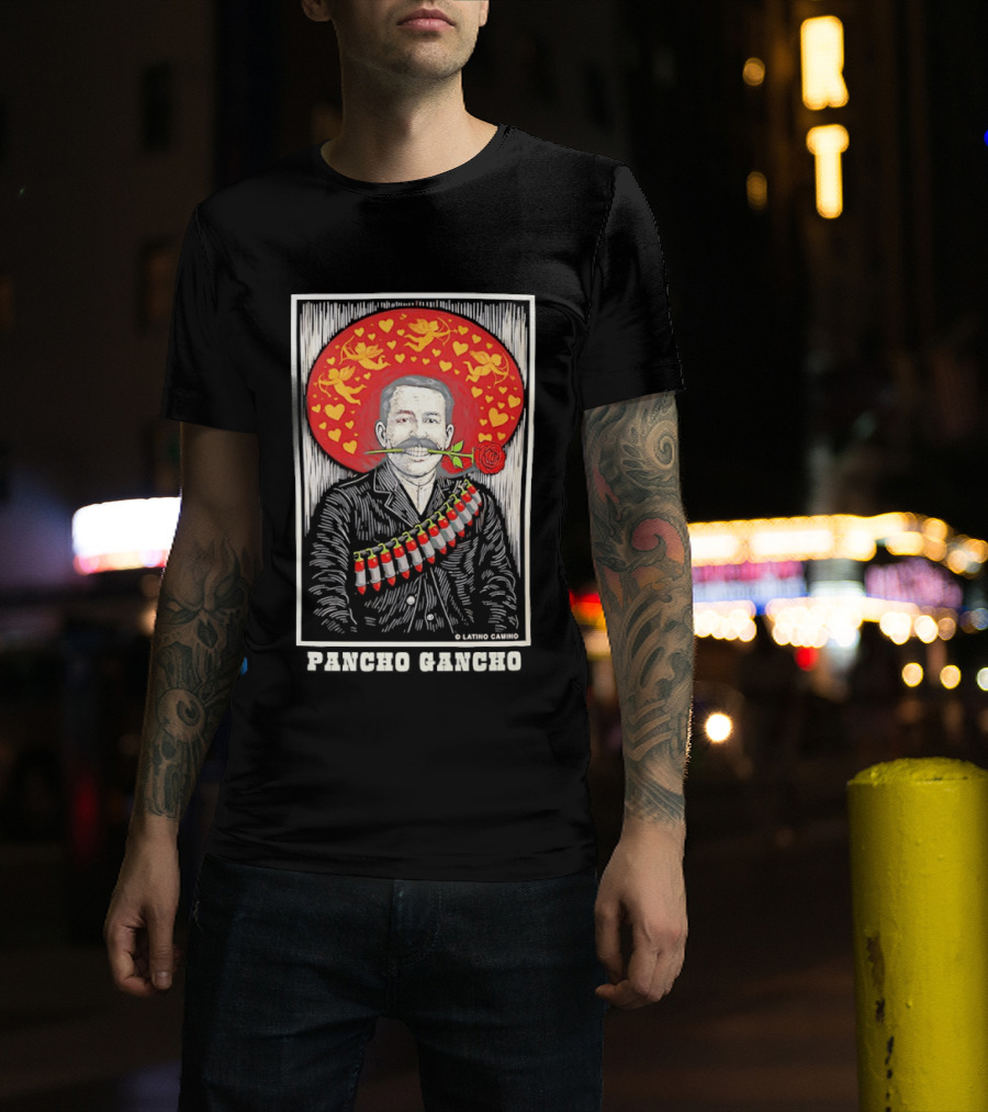 Emiliano Zapata Rose Image Latino Comics Pancho Gancho T-Shirt