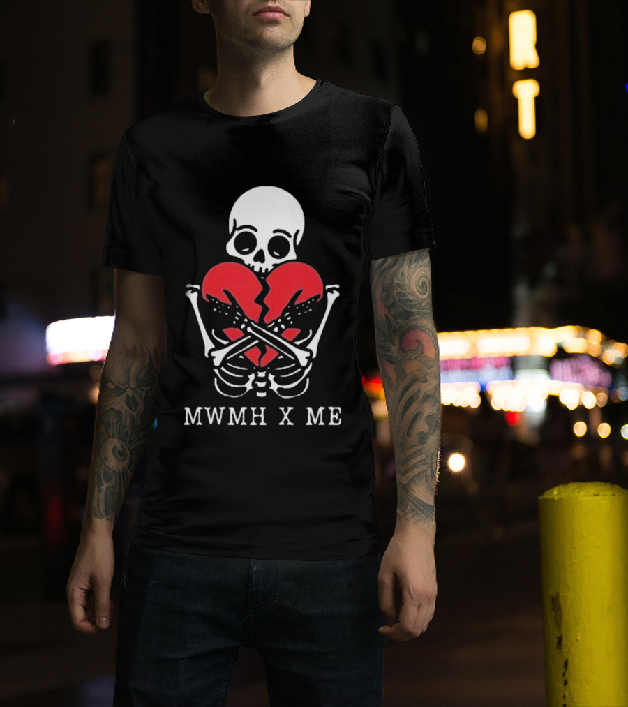 Murder With My Husband X Me Skeleton Broken Heart T-Shirt