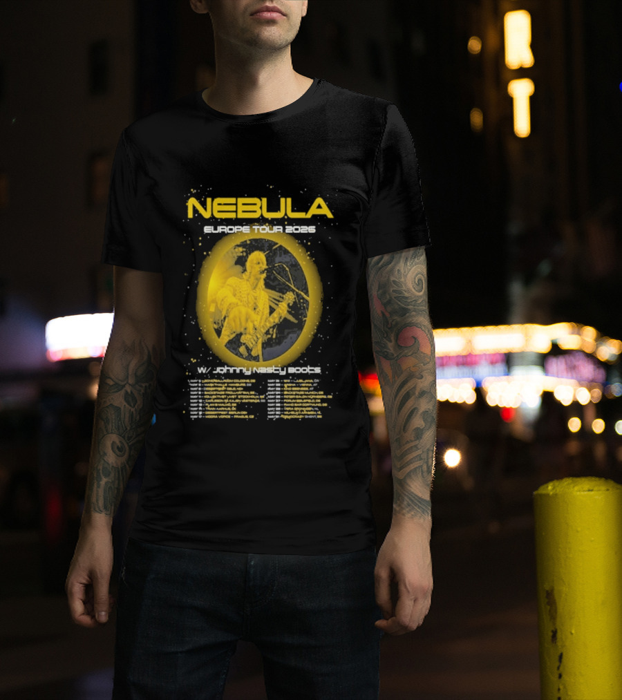Nebula Europe Tour 2026 Concert Dates And Locations T-Shirt