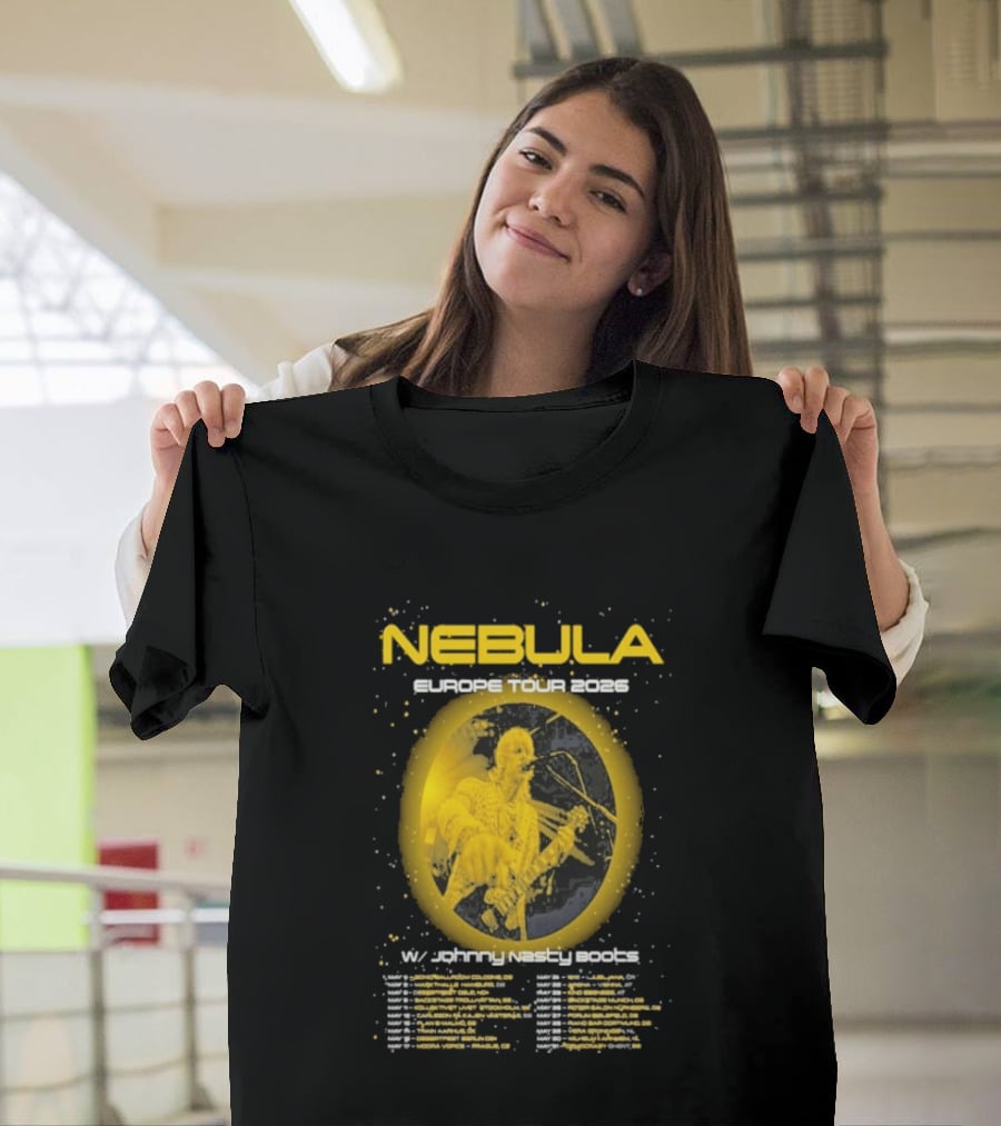 Nebula Europe Tour 2026 Concert Dates And Locations T-Shirt