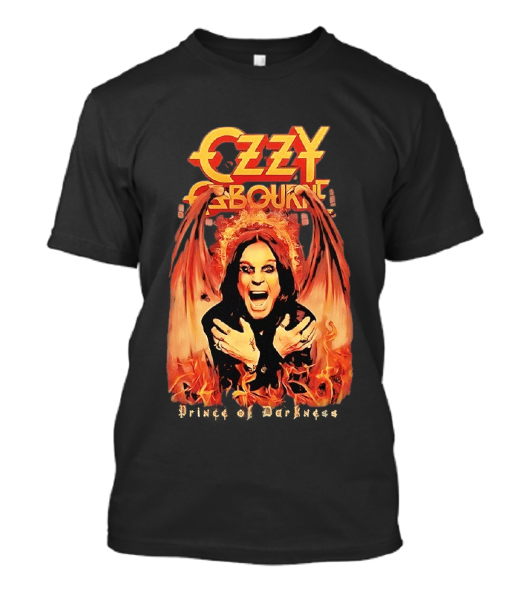 Ozzy Osbourne Flames Prince Of Darkness Fiery Wings T-Shirt