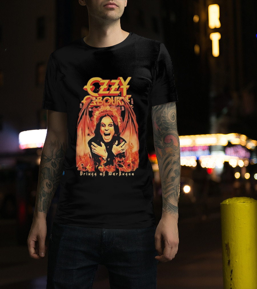 Ozzy Osbourne Flames Prince Of Darkness Fiery Wings T-Shirt